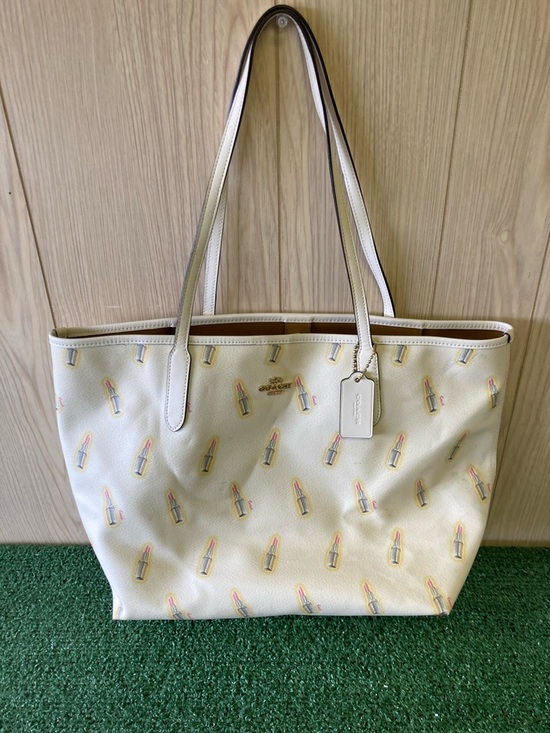 Coach Handbags - Coach City Tote Bag With Lipstick Print (OKPM-04-056)
